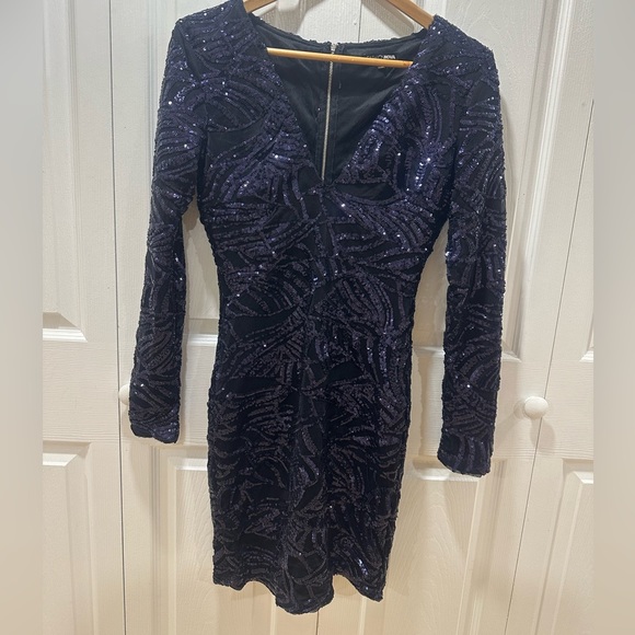 Star Is Born Sequin Dress - Navy - Picture 5 of 13